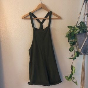 Forever 21 olive overalls